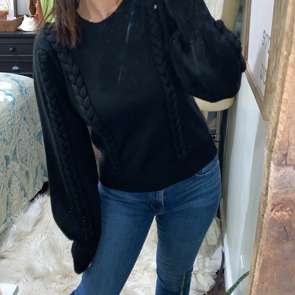 Joie knit sweater with rope detail size xsmal black - Picture 3 of 6